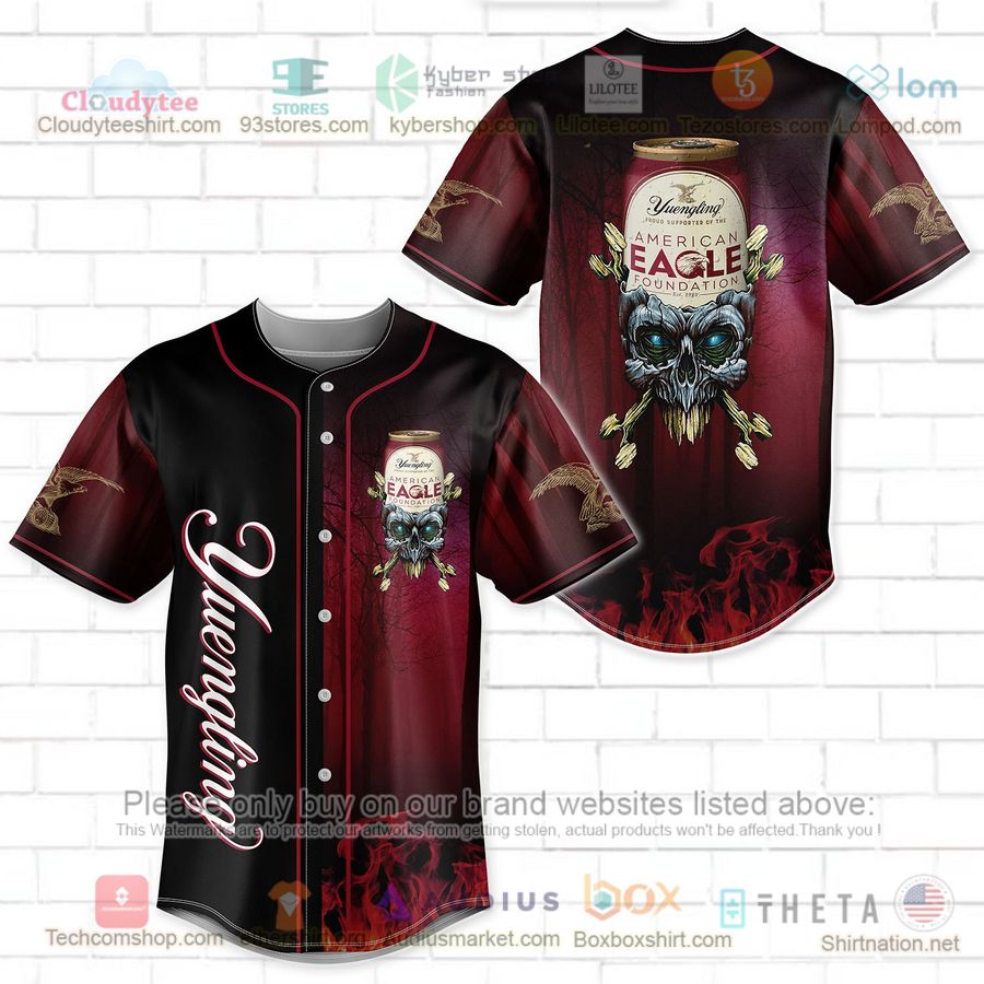 HOT Yuengling skull head Baseball Jersey Shirt
